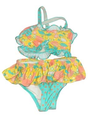 Matilda Jane Girls Floral Polka Dot Bikini Swimsuit Set Size 4